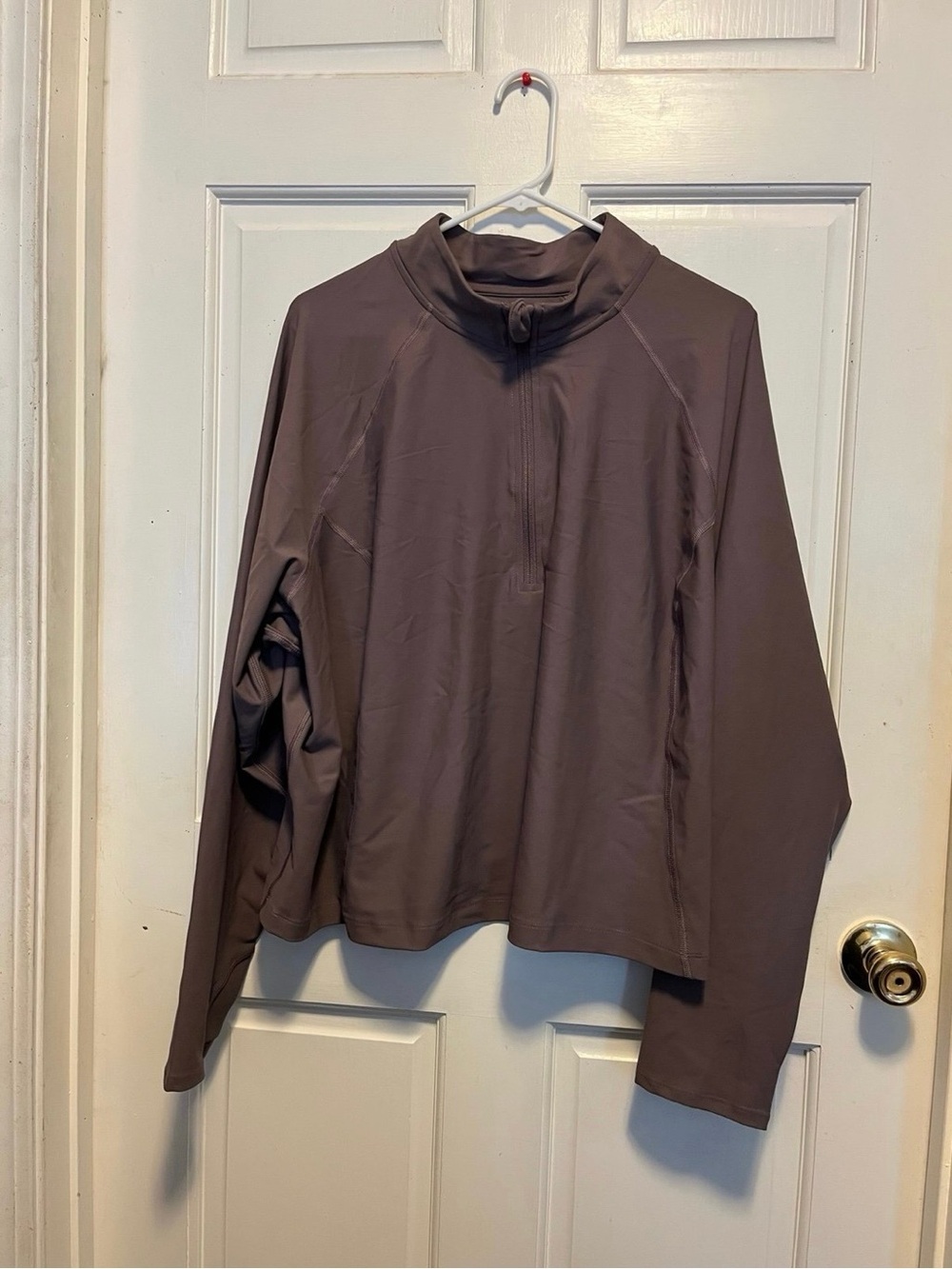 Quarter-Zip Performance Athletic Jacket Brown